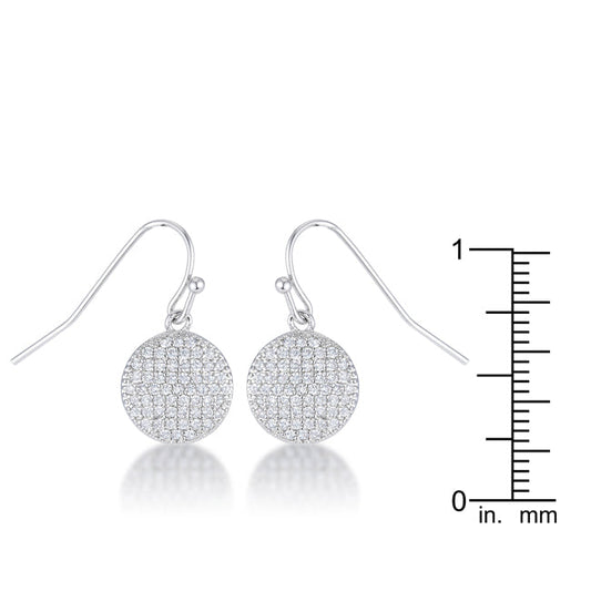 0.6 Ct Elegant CZ Disk Earrings