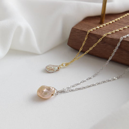 Baroque Freshwater Pearl Sterling Silver Necklace
