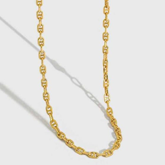 Pig Nose Choker 925 Sterling Silver Stacking Necklace
