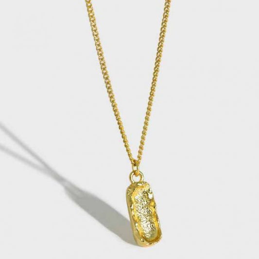 Irregular Peanut 925 Sterling Silver Necklace