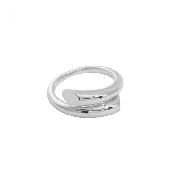 Line Crossing Adjustable 925 Sterling Silver Ring