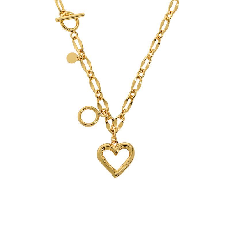 Hollow Heart 925 Sterling Silver Necklace