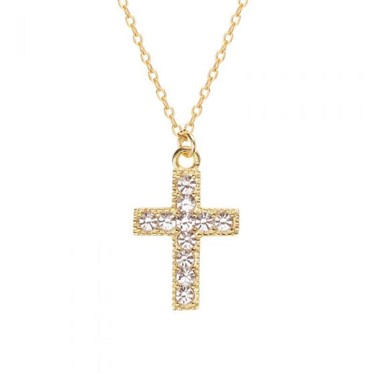 CZ Cross Pendant Necklace in 925 Sterling Silver
