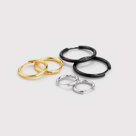 Mini Circle 925 Sterling Silver Hoop Earrings