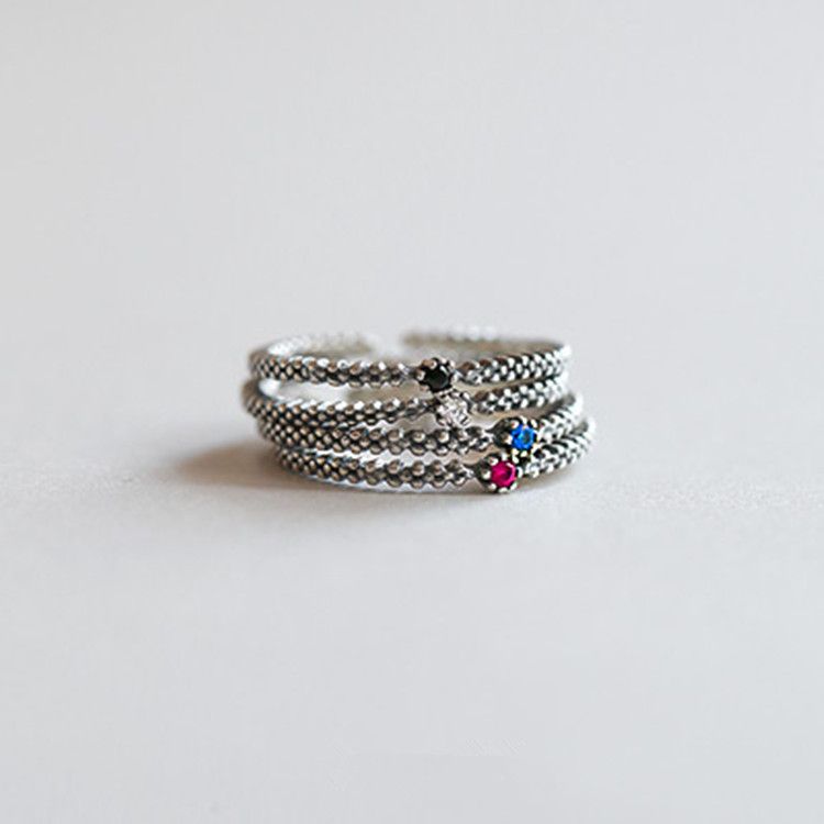 Friend's Natural Agate Bead Adjustable Ring