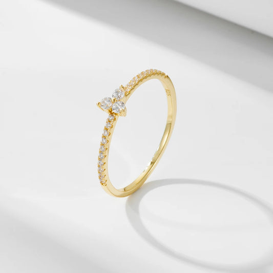 Sterling Silver Three Stone Stacking Ring