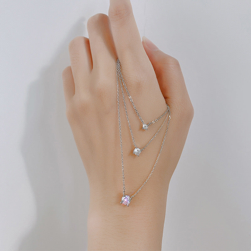 925 Sterling Silver Cubic Zirconia Pendant Necklace