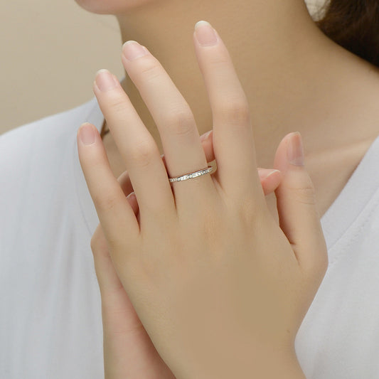 Sterling Silver Cubic Zirconia Charm Ring