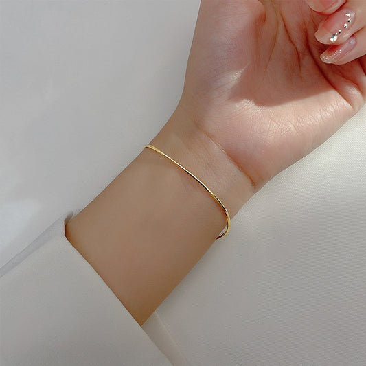 Gold Plated Sterling Silver Snake Chain Bracelet