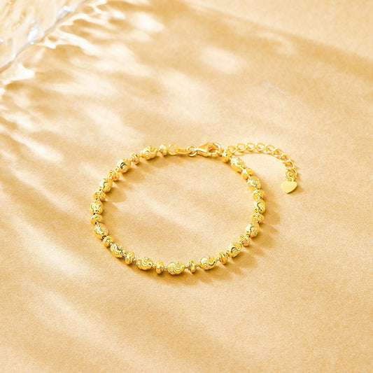 Sterling Silver Oval Rice Bead Bracelet