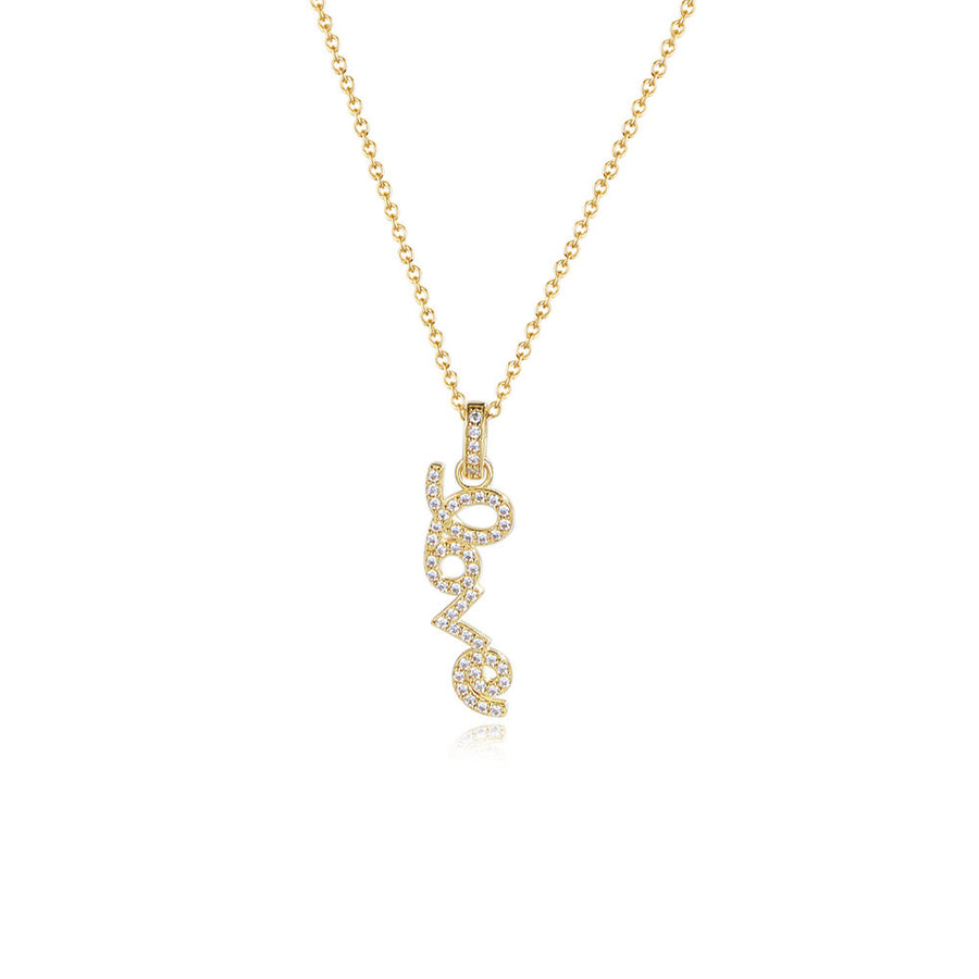 Sterling Silver Love Letter Pendant Necklace