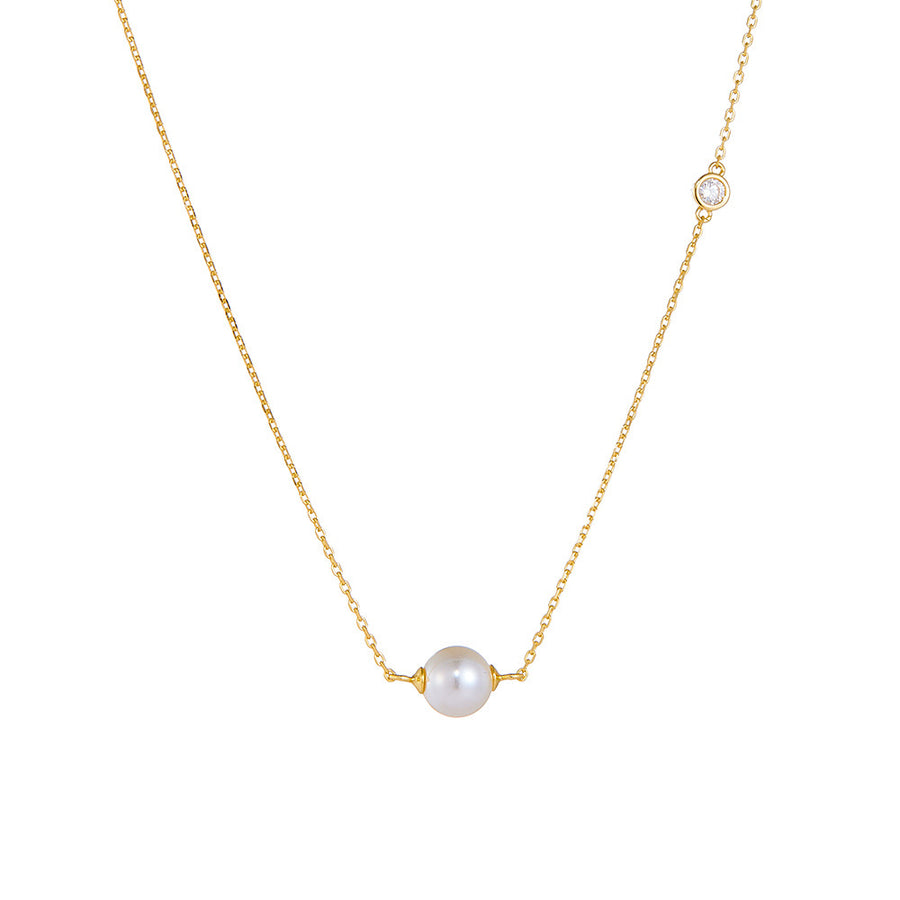 Sterling Silver Shell Pearl Necklace