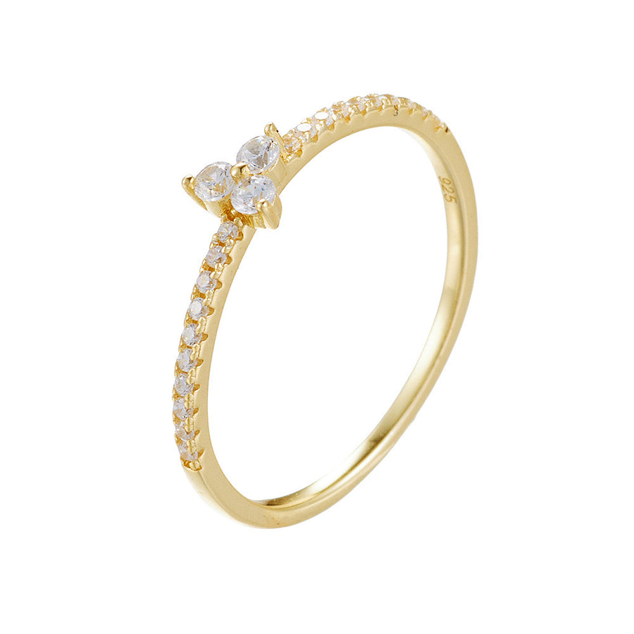 Sterling Silver Three Stone Stacking Ring
