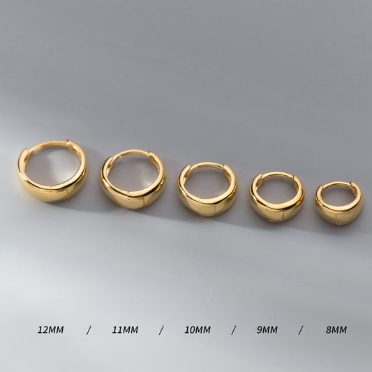 Simple Hoop Earrings in Sterling Silver