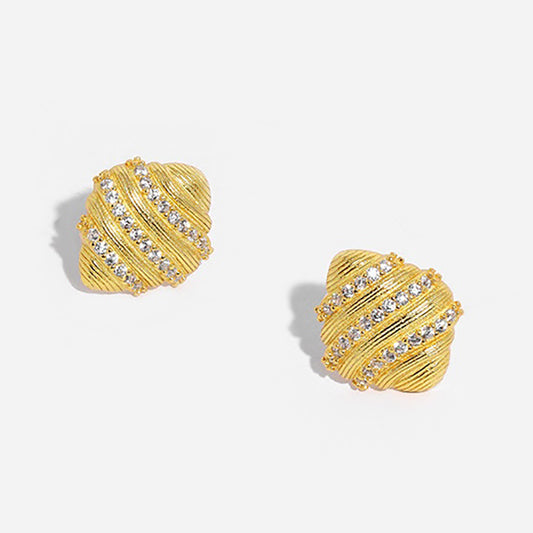 Gold Plated Croissant Earrings