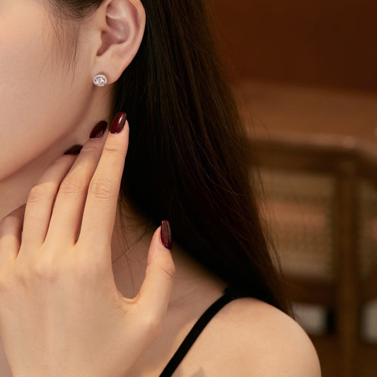 Sterling Silver Cubic Zirconia Dainty Earrings