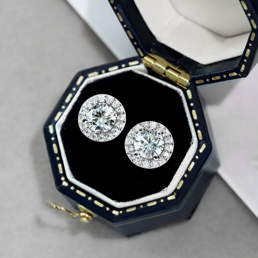 Sterling Silver Cubic Zirconia Dainty Earrings