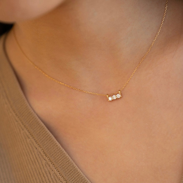Sterling Silver Geometric Necklace