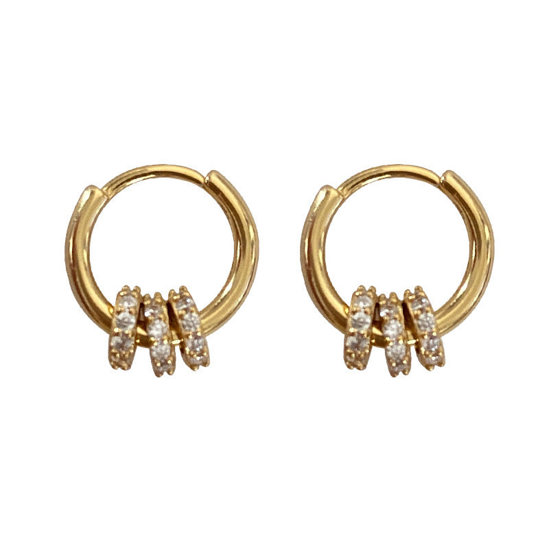 Sterling Silver Simple Round Hoop Earrings