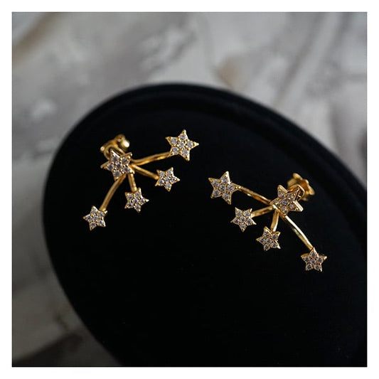 Sterling Silver Mini Star Stud Earrings