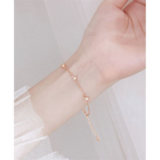 Shining CZ Stars 925 Sterling Silver Bracelet