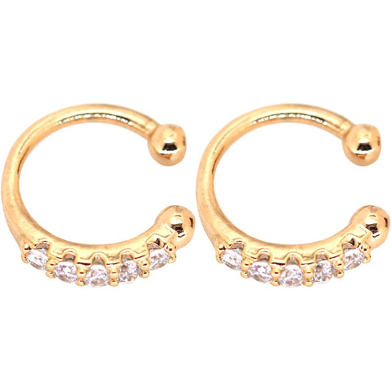 Round Crystal 925 Sterling Silver Non-Pierced Earrings