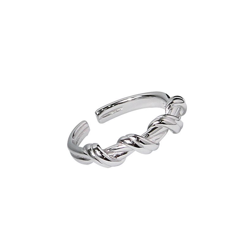 Classic Twisted Sterling Silver Adjustable Ring