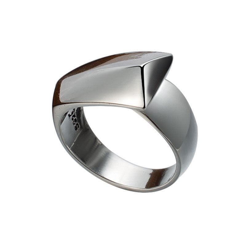 Geometry Rectangle 925 Sterling Silver Adjustable Ring
