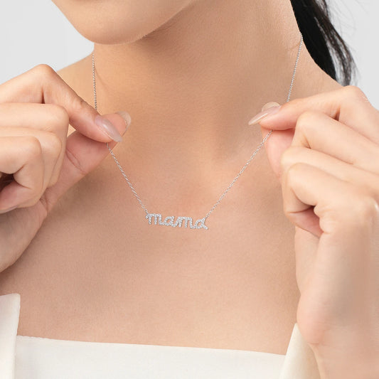 Sterling Silver Sparkling Pendant Necklace