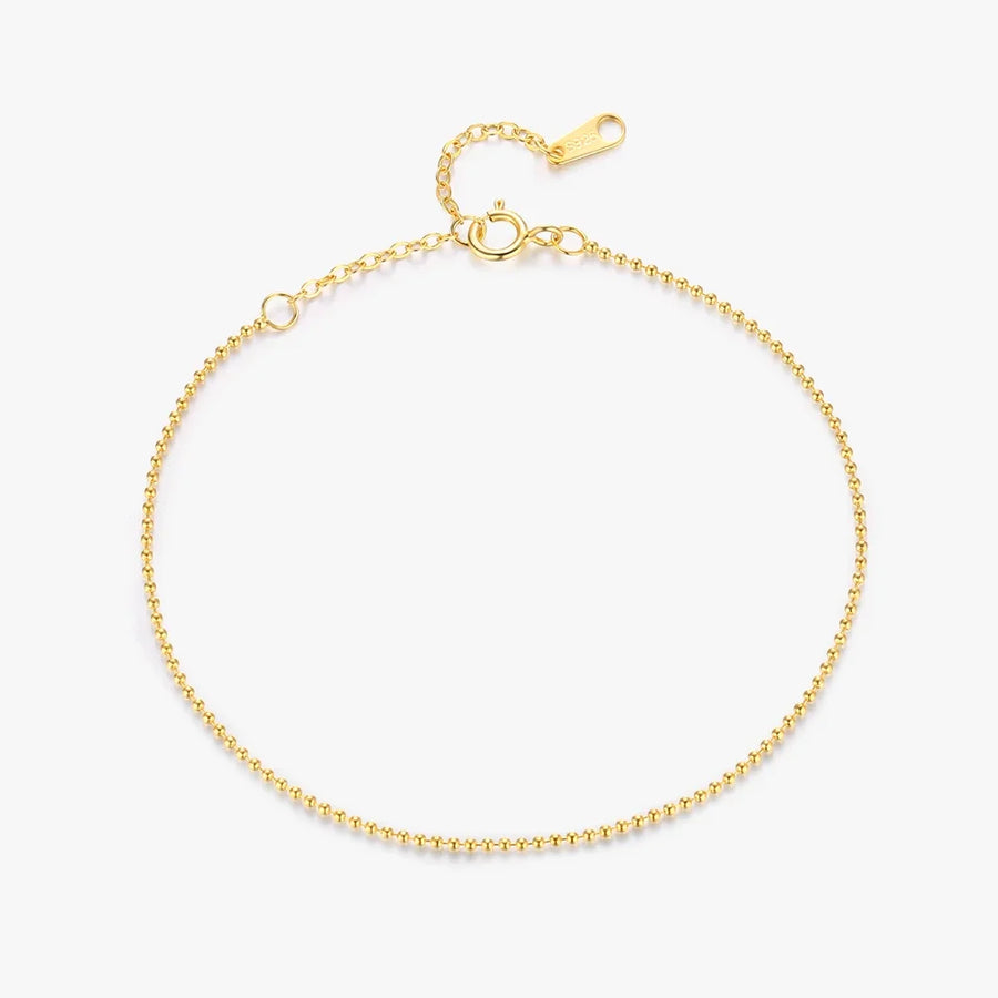Gold Plated Thin Beads Stackable Bracelet