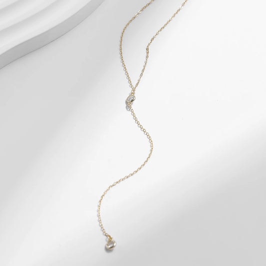 Gold Plated Y-Shaped Necklace
