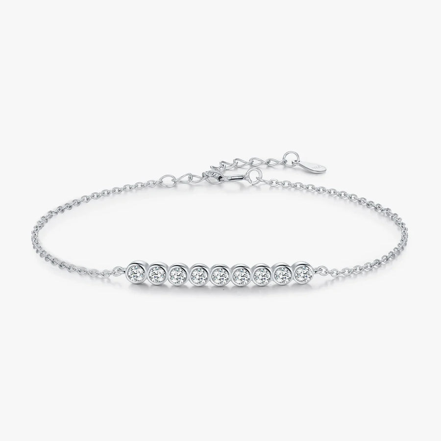 D Color Moissanite Chain Link Bracelet