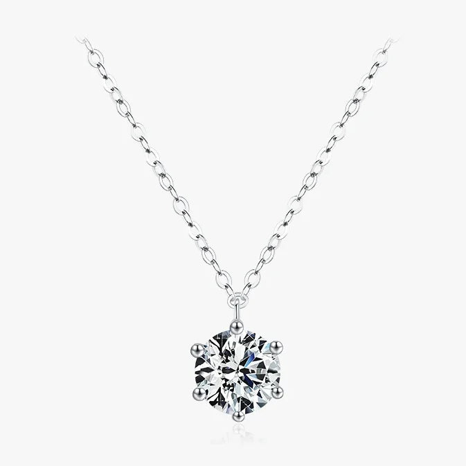 Sterling Silver 1CT Ten Hearts Pendant Necklace