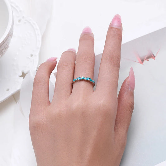 Sterling Silver Trendy Turquoise Ring