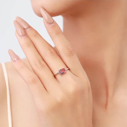 Sterling Silver Candy Tourmaline Ring