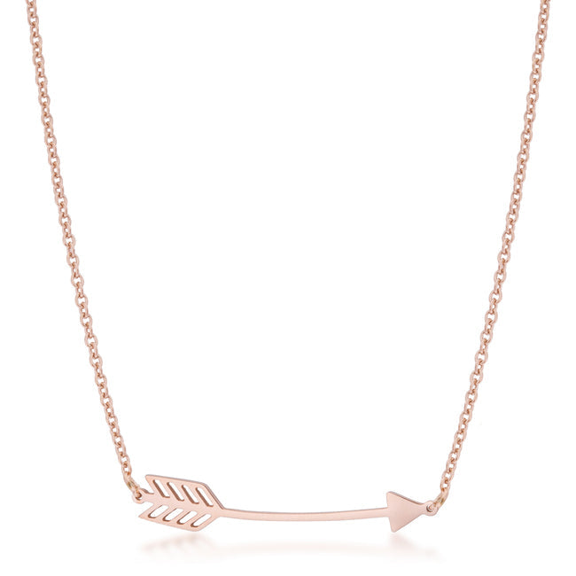 Arianna Rose Goldtone Stainless Steel Arrow Necklace