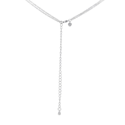 5 Ct Dazzling Rhodium Necklace with Cubic Zirconia