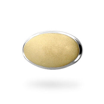 Oval Eye Pendant in Matte Goldtone