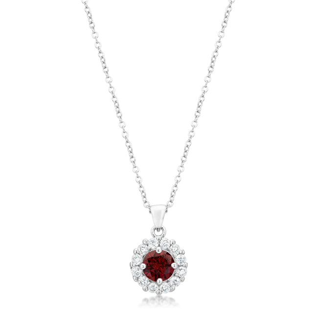 Bella Bridal Garnet Pendant