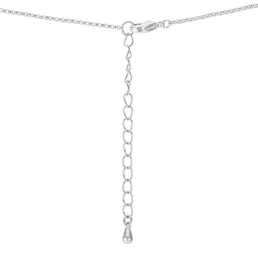 1.4 Ct Rhodium Interlocking Circles Pendant Necklace
