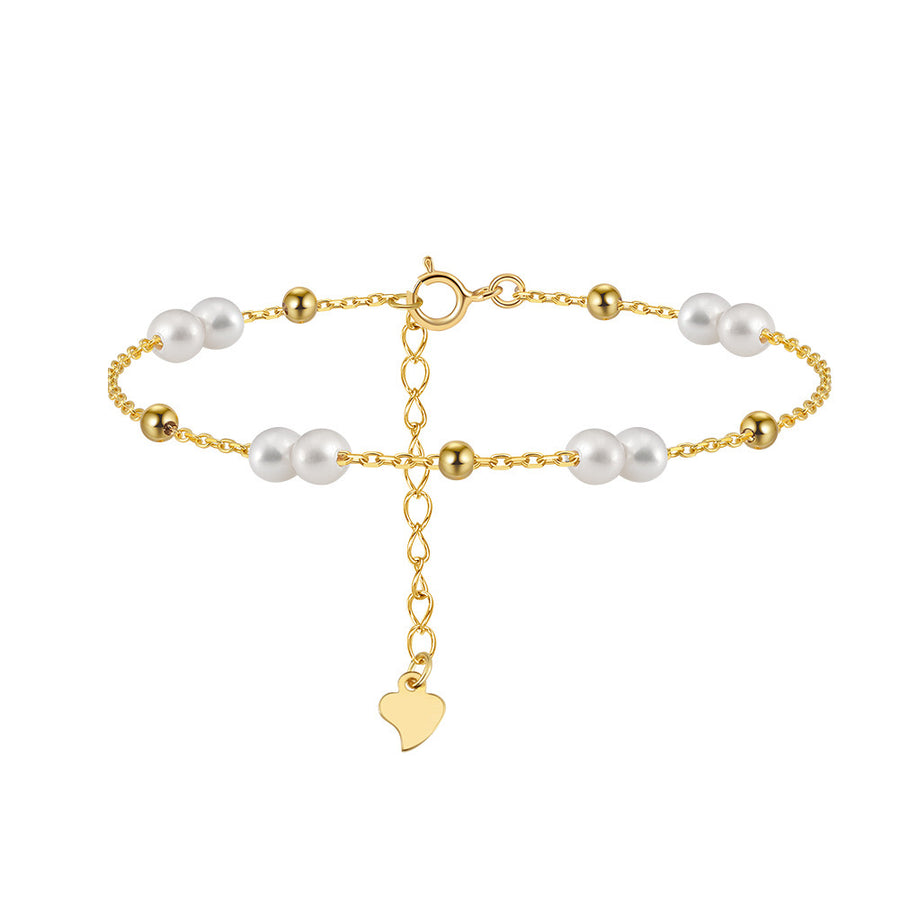 Sterling Silver Natural Freshwater Pearl Bracelet