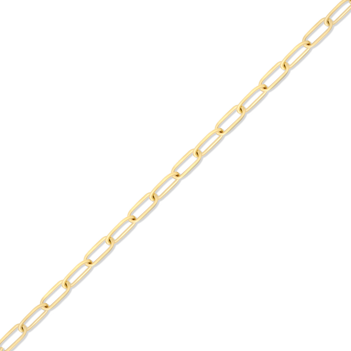 14K Solid Gold Fine Paperclip Chain