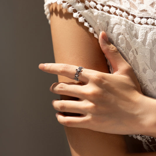 Sterling Silver Flower Ring