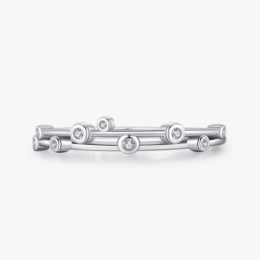 Sterling Silver Cubic Zirconia Dew Ring