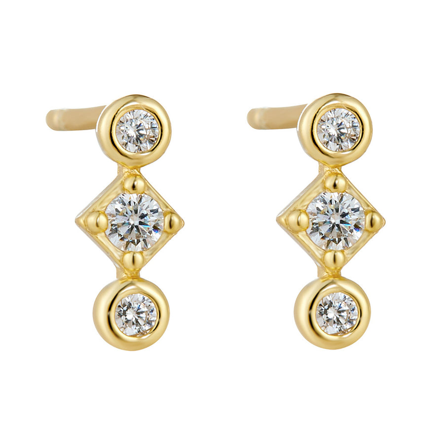 Sterling Silver Geometric Stud Earrings