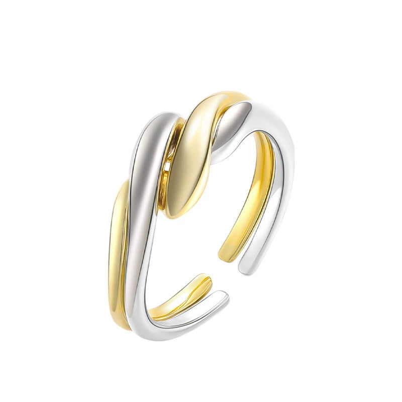 Sterling Silver Irregular Wavy Open Ring