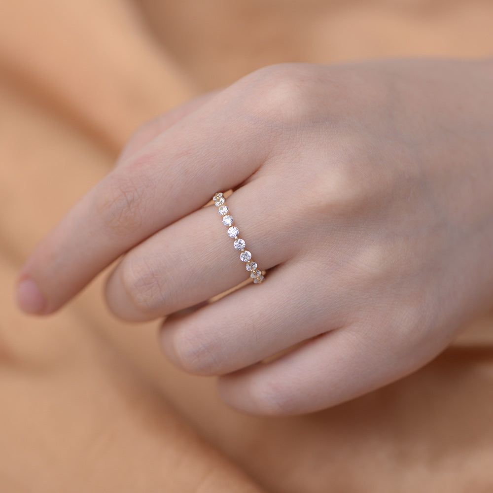2.5mm Sterling Silver Cubic Zirconia Eternity Ring