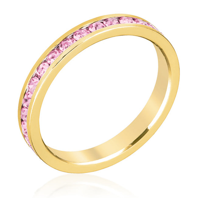 Stylish Stackables Pink Gold Eternity Ring