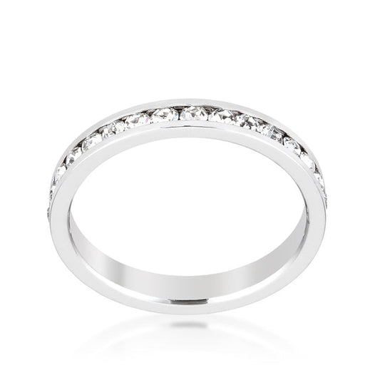 Stackable Clear Crystal Eternity Ring