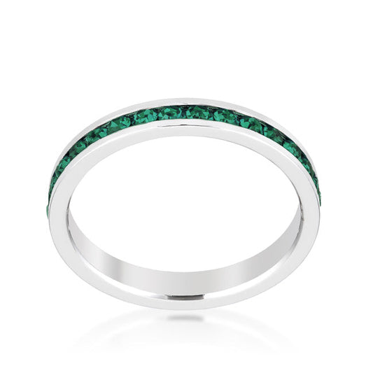 Emerald Crystal Stackable Ring